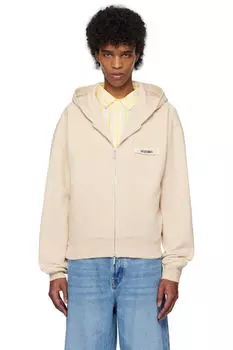 Бежевый La Casa 'The Gros Grain zipped' Hoodie JACQUEMUS