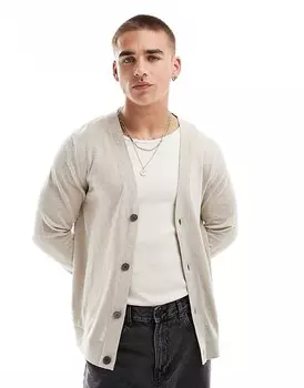 Бежевый легкий кардиган Jack & Jones