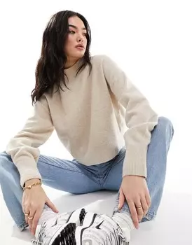 Бежевый меланжевый джемпер с воротником & Other Stories