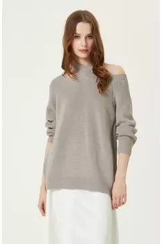 Бежевый меланжевый свитер Network, бежевый