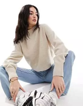 Бежевый меланжевый свитер с воротником & Other Stories