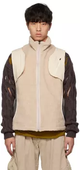 Бежевый многослойный жилет Hyein Seo