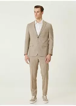 Бежевый мужской костюм Slim Fit с нормальной талией 1090132 Network, бежевый