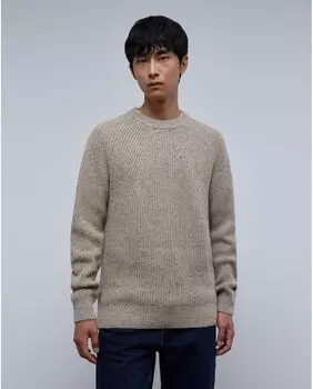 Бежевый мужской свитер с круглым вырезом Scalpers, бежевый