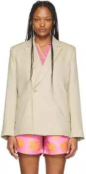 Бежевый пиджак 'La Veste Moulin' Jacquemus