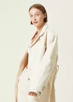 Бежевый пиджак на шнуровке pernille Lol