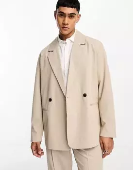 Бежевый пиджак оверсайз Jack & Jones Originals