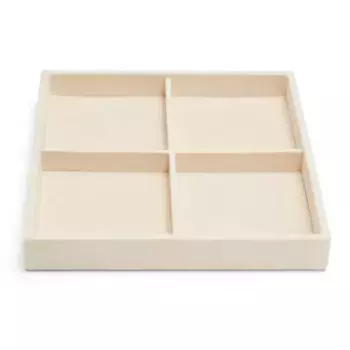 Бежевый поднос для шкатулки для драгоценностей среднего размера для браслетов Wolf, бежевый