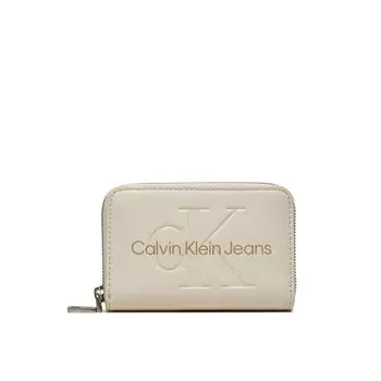 Бежевый полиэтиленовый кошелек Calvin Klein Jeans