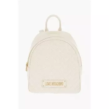 Бежевый полиэтиленовый рюкзак Moschino, Beige