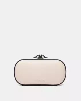 Бежевый праздничный клатч с мундштуком с логотипом Abbacino, бежевый