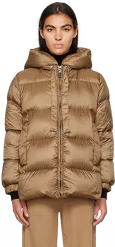 Бежевый пуховик The Cube Карамель Max Mara