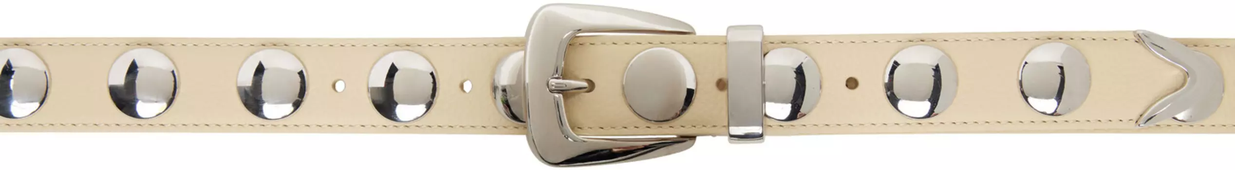 Бежевый ремень Benny Studs KHAITE