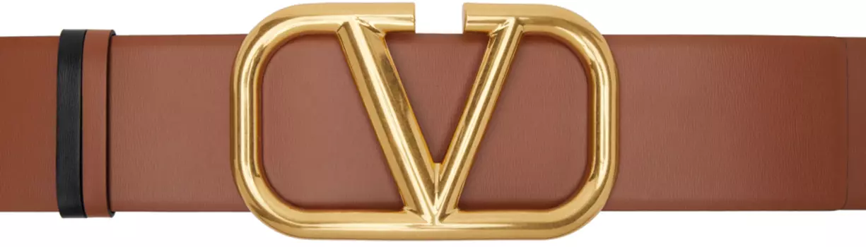 Бежевый ремень с логотипом Valentino Garavani