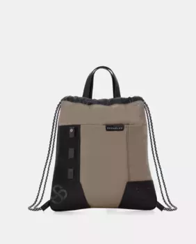 Бежевый рюкзак из ткани в виде мешка Scharlau