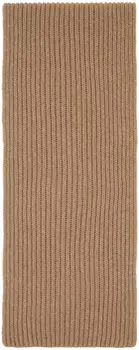 Бежевый шарф в рубчик GANNI