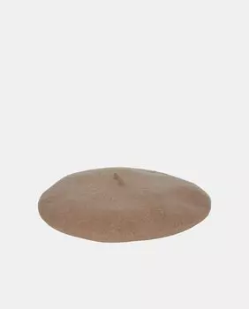 Бежевый шерстяной берет Pieces, бежевый