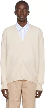 Бежевый шерстяной кардиган Acne Studios