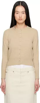 Бежевый шерстяной кардиган Maison Margiela