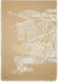 Бежевый шерстяной шарф EKD Burberry