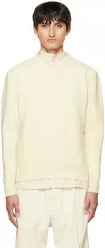 Бежевый шерстяной свитер LEMAIRE