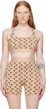 Бежевый спортивный бюстгальтер All Over Moon Marine Serre