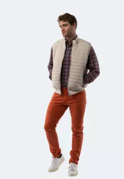 Бежевый стеганый жилет American Heritage