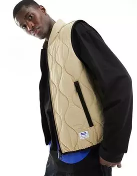 Бежевый стеганый жилет HUGO BLUE