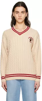 Бежевый свитер для колледжа BAPE