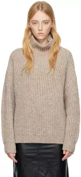 Бежевый свитер с ирисом Isabel Marant