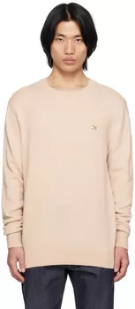 Бежевый свитер с лисёнком Maison Kitsuné