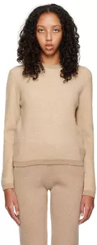 Бежевый свитер с начесом OTTI