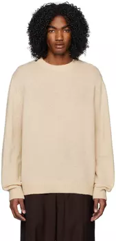 Бежевый свитер с нимбом The Elder Statesman