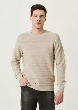 Бежевый свитер с узором Network