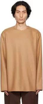 Бежевый свитер с вентиляцией Jil Sander