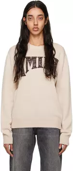 Бежевый свитер с вышивкой AMIRI