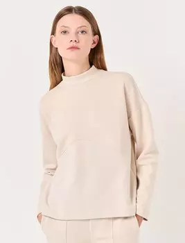 Бежевый свитшот с длинным рукавом и полуводолазкой Jimmy Key