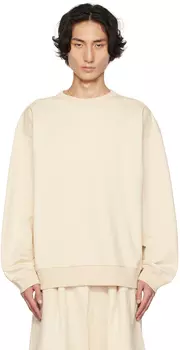Бежевый свитшот с круглым вырезом Dries Van Noten