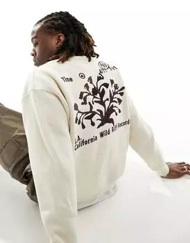 Бежевый свитшот с принтом дикой природы Pull&Bear Cali