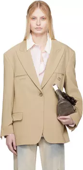 Бежевый свободный блейзер Acne Studios
