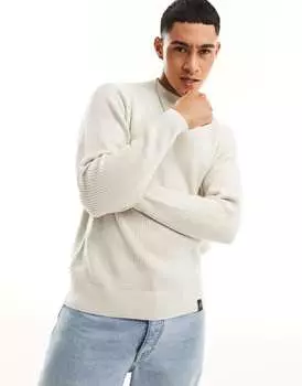 Бежевый свободный джемпер в рубчик в рубчик Pull&Bear эксклюзивно на ASOS