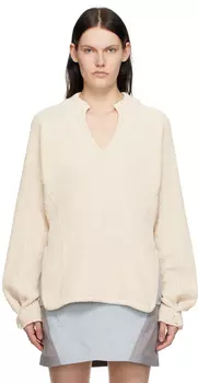 Бежевый свободный свитер Hyein Seo