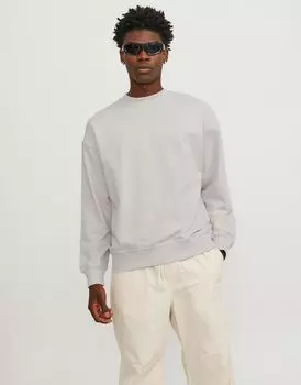 Бежевый свободный свитшот с круглым вырезом Jack & Jones