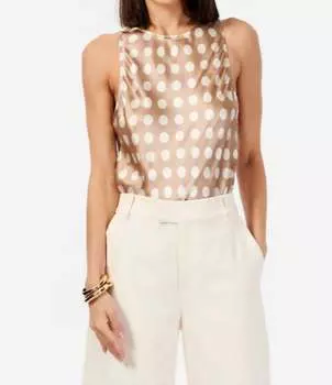 Бежевый топ Floriana Macro Dot Cami NYC