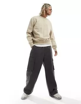 Бежевый тяжелый свитшот ASOS