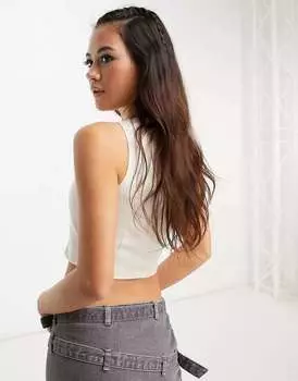 Бежевый укороченный жилет Heartbreak