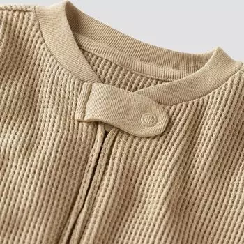 Бежевый вафельный трикотаж Baby Little Planet от Carter's Sleep & Play Little Planet by Carter's