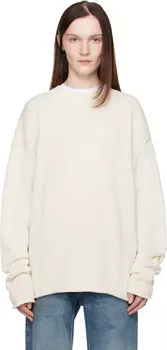 Бежевый винтажный свитер с круглым вырезом Aya Muse