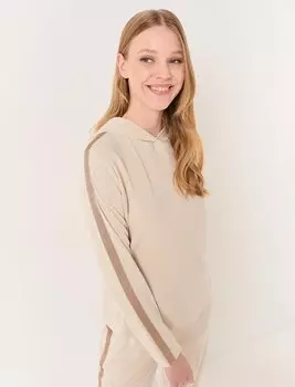 Бежевый вязаный свитшот Jimmy Key, бежевый