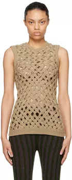 Бежевый вязаный жилет Isa Boulder